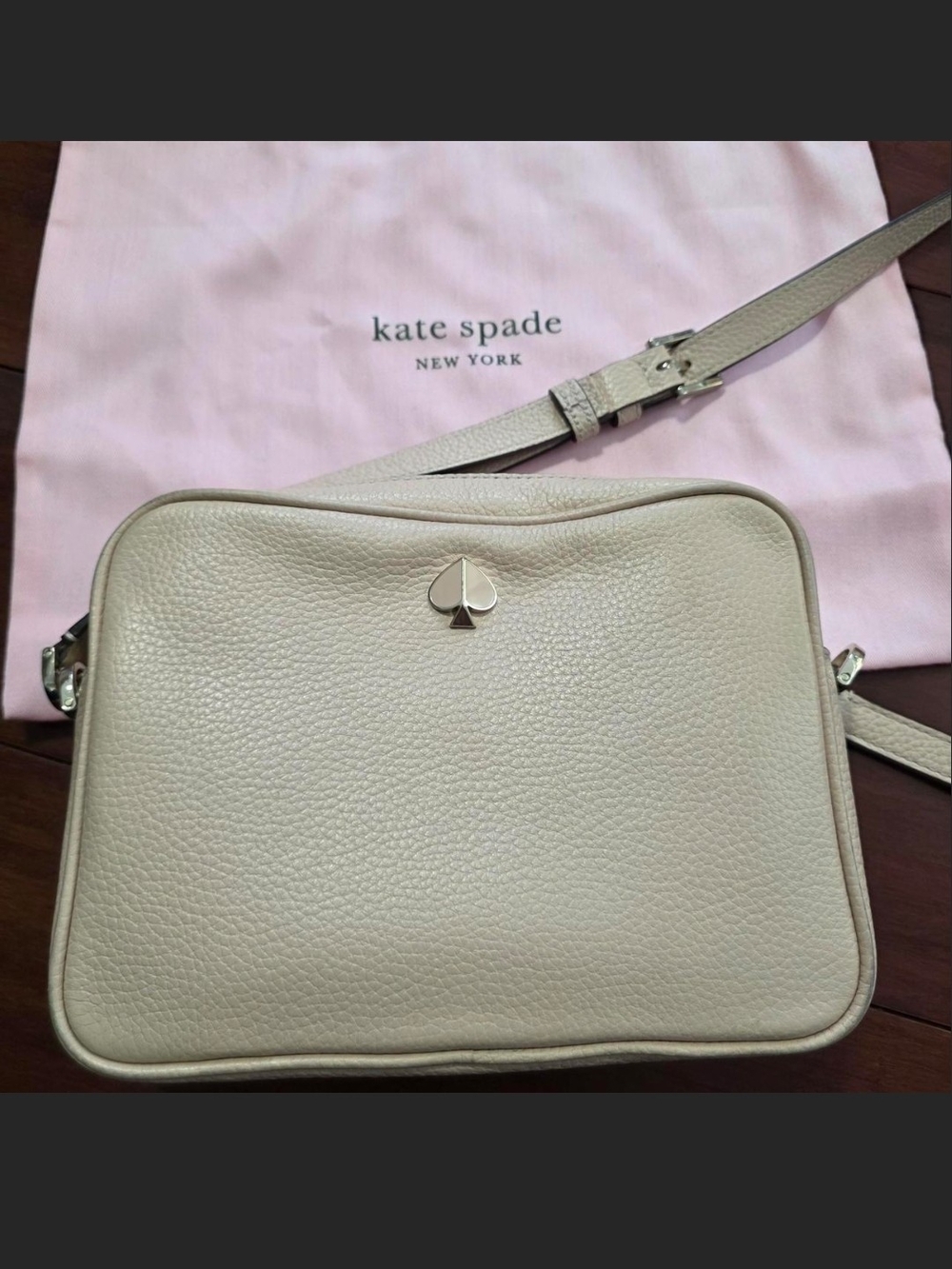Kate Spade Pebbled Leather Crossbody Bag in Light Pink